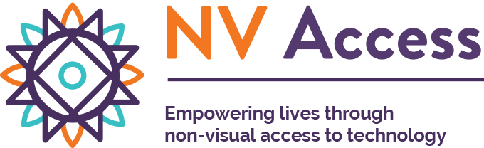 NV Access banner reads: Empowering lives through non-visual access to technology